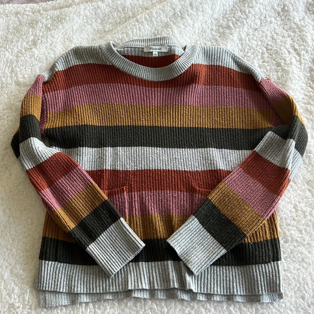 Madewell Striped Sweater with Pockets